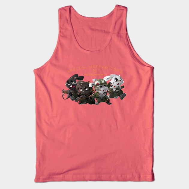 Special Hoperations: Tactical Bunny Rabbit Squad Tank Top by hiwez